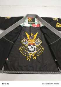 Ensemble Kimono de Jiu-Jitsu Officiel Gracie Barra Bleu Marine Storm, Modèles Single, Double et Pearl Wave, Tenue de Compétition Complète GI Bleue - Product Image 4