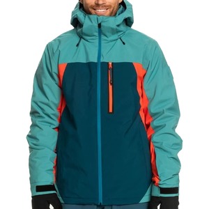 Chaqueta con Capucha de Tejido Softshell, Diseño Color Block, Cierre de Cremallera, Corte Regular, Ropa de Invierno para Exteriores, Material de Poliéster - Product Image 3