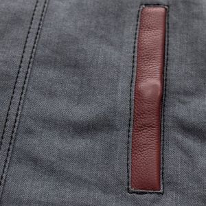 เสื้อกั๊กเดนิมผู้ชายสไตล์คลับ หนังแท้ 100% กันน้ำ แห้งเร็ว - Product Image 4