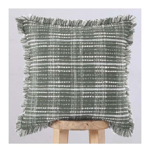 Geometric <b>Check</b> Square <b>Cushion</b> Cover Modern Style Home Decor Pillow Case 100% Cotton Woven Eco-friendly Washable - Product Image 2