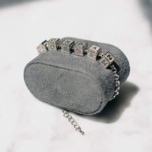Bracelet à maillons en diamant de laboratoire de luxe, argent sterling 925, bijoux de créateur, élégance scintillante, cadeau personnalisé - Product Image 3