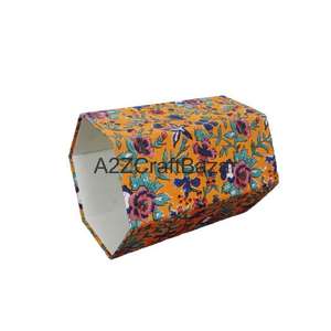 Vente en gros de carton en papier de coton fait main, pliable, à dessus ouvert, hexagonal, élégant, imprimé, pour usage intérieur/extérieur, hôpital, bureau - Product Image 5