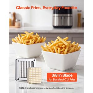 Affettatrice Professionale per Patatine Fritte con Lama da 3/8'', Tritatutto e Affettatrice per Verdure in Acciaio Inox con Impugnatura Ergonomica e Azione a Leva - Product Image 3