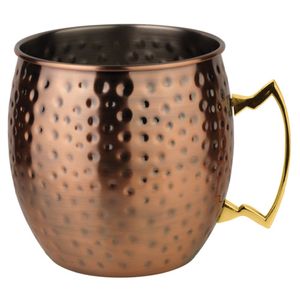 Hand Made Copper <b>Mug</b> Hammered Metal Straight Cup With Handle Vintage Design <b>Tea</b> <b>Mugs</b> For Home Barware Drink Serving - Product Image 3