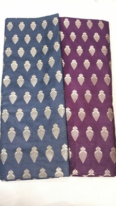 Jacquard Brocade Fabric Woven Metallic Leaf Pattern For Dress Apparel <b>Women</b> Medium Weight Silk Material - Product Image 2