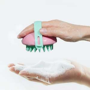 VIEJKLG Brosse de massage en plastique pour le cuir chevelu, outil de nettoyage personnel étanche, accessoires de salle de bain - Product Image 3