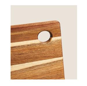 เขียงไม้สักโอ๊คคุณภาพสูง เขียงไม้ปลายเส้นลายธรรมชาติแบบกำหนดเองพร้อมด้ามจับ เขียงไม้กระถินสำหรับครัว - Product Image 1