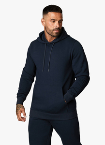 Survêtement Homme 2026 Bleu Marine Streetwear Uni avec Capuche, Tissu Brossé de Haute Qualité, Chevilles Côtelées, Respirant et Écologique - Product Image 2