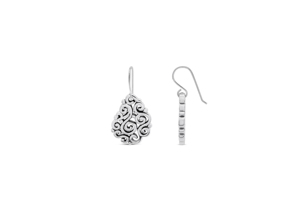 Boucles d'oreilles pendantes en filigrane en forme de goutte d'eau - Product Image 1