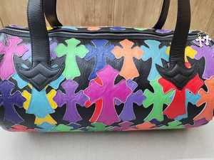 Sac de voyage en cuir à motif croisé coloré, personnalisable avec logo et design, fermeture éclair, pour usage décontracté - Product Image 5
