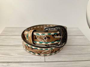 Wholesale Custom Western Dress Buckle Tooled <b>Belt</b> for Men Women Cowgirl Cowboy <b>Belt</b> - Product Image 4