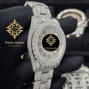 Reloj Mecánico con Incrustaciones de Diamantes, Esfera Cuadrada, Correa de Pulsera, Visualización de Fecha con Números Romanos, Estilo Joyería - Product Image 4