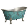 Baignoire en cuivre artisanale, finition intérieure lisse en étain, moderne, autoportante, double cuvette, écologique, forme ovale, haute qualité - Product Image 3