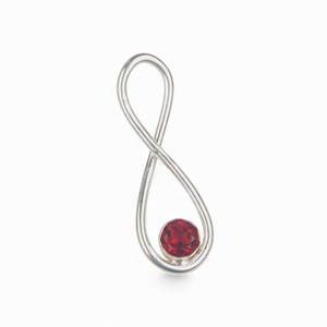 Collier infini en rubellite rose naturelle, fait main, argent sterling 925, bijoux minimalistes en pierres précieuses - Product Image 1