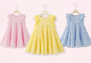 Lindo Vestido Mini sin Mangas con Corte en A para Niñas, Vestido de Verano Transpirable de Algodón y Lino - Vestidos Casuales para Niñas - Product Image 3