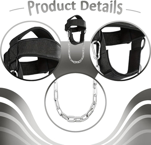 Arnés de Cuello Ajustable Unisex con Correa de Barbilla Antideslizante 100% Lana para Levantamiento de Pesas, Entrenamiento de Fuerza y Ejercicios en Casa - Product Image 5