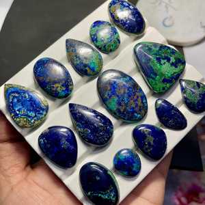 Cristaux de cabochon en azurite malachite pour la fabrication de bijoux, azurite malachite naturelle, prix de gros - Product Image 2