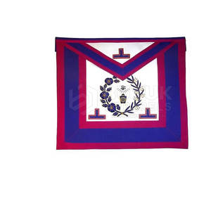 Tabliers de cérémonie maçonniques brodés faits main en cuir, ajustables avec épingle de sûreté, lavables, personnalisables, haute qualité - Product Image 4