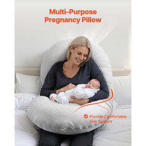 Cuscino per Gravidanza a Forma di C, Supporto Completo per il Corpo Durante la Maternità, Ultra Morbido e Traspirante, con Fodera Rimovibile, Design Salvaspazio - Product Image 3