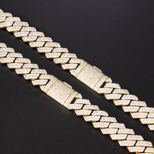 Iced Out Cuban Link Chain <b>Necklace</b> Moissanite Diamond 925 Silver Hip Hop Jewelry Luxury <b>Statement</b> Chain - Product Image 2