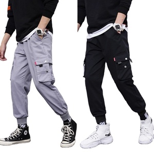 Cargo — pantalon Baggy en coton biologique pour hommes, Streetwear à poches multiples, jambes larges, personnalisé, OEM, 100% - Product Image 1