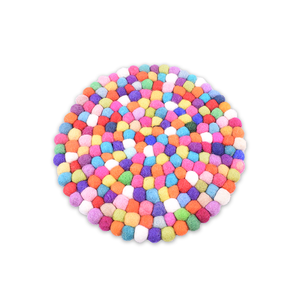 Multicolor Round Felt <b>Chair</b> Mat Aesthetic and Durable Seat Cover for Home Office Furniture - Product Image 1