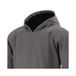 Men's Olive Green Kevlar Hoodie Regular Fit Solid Color French Terry Breathable Casual Autumn Wear - Product Image 3