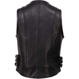 Gilet de motard en cuir de qualité supérieure pour femmes 2025, style motard, taille LKLMLMLLSH - Product Image 1