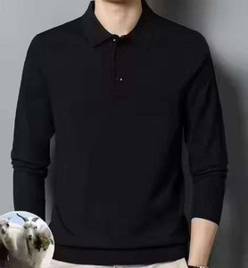 เสื้อโปโลแขนยาวผู้ชายขายส่ง ผ้าฝ้ายคุณภาพสูง ดีไซน์สั่งทำได้ ไม่ยับ ใส่สบาย สไตล์ลำลอง - Product Image 3