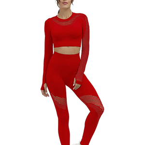 Conjunto de Yoga para Mujer, Ropa Deportiva de Alto Rendimiento, Cuello Redondo, Ropa Deportiva Activa, Conjunto de Yoga con Cuello en V - Product Image 1