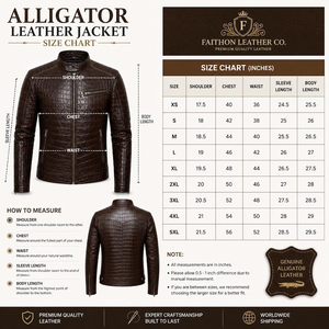 Veste en cuir véritable pour homme, effet croco, manches longues, fermeture éclair, vêtement de mode pour club/fête - Product Image 3