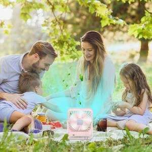 3 opzioni di colore 1Pc Mini ventola di raffreddamento da tavolo batteria ricaricabile personale silenzioso regolazione della velocità della ventola di viaggio forte flusso d'aria casa - Product Image 5