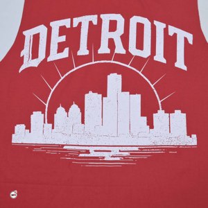 Camiseta sin Mangas para Hombre, Diseño con Estampado del Horizonte de Detroit, Cuello Redondo, Corte Regular, Tejido Jersey Transpirable, OEM - Product Image 6