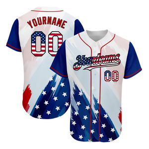 Jersey de Béisbol Sublimado con Nombre de Jugador y Equipo Personalizados, Transpirable, con Botones, para Softbol, Suministro Directo de Fábrica - Product Image 6