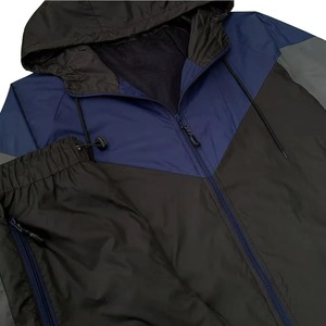 Men Fitness Windbreaker Tracksuit <b>Lightweight</b> Outdoor <b>Running</b> <b>Jacket</b> Set OEM Wholesale Apparel Unisex Color Blocked Soft Shell - Product Image 6