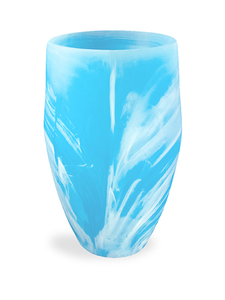Vase en résine moderne aspect marbre blanc écologique pour table, idéal pour la décoration de la maison, de mariages et de Noël – Nouveauté - Product Image 2