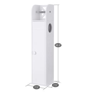 Mobile Bagno Moderno Eco-Friendly in MDF, Armadietto Stretto per Carta Igienica e Asciugamani in PVC, con Spazio per 19 Rotoli di 19 x 19 x 77 cm, per Uso Domestico - Product Image 2