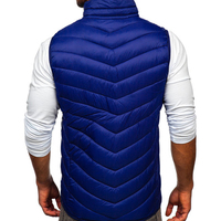 Gilet matelassé pour homme, sans manches, col montant, fermeture éclair, léger, chaud, pour l'hiver, veste d'extérieur