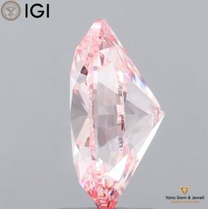 Diamant de laboratoire cultivé CVD de couleur rose vif fantaisie, clarté VS1, taille ovale, 3,50 carats, idéal pour une bague de fiançailles, certifié IGI - Product Image 5