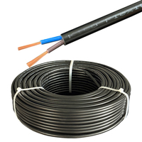 Câble RVV 2*2.5mm² souple en cuivre nu multibrin isolé PVC, 300V, bobine de 100 yards, IP65, pour installation souterraine