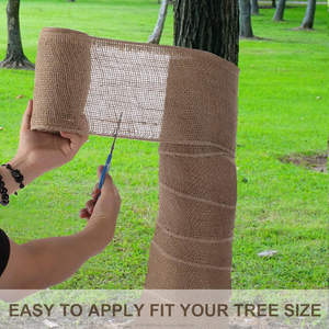 Enveloppes de protection pour arbres en toile de jute 100 % naturelle, 7,8 po x 39,4 pi, écologiques, protection contre les gelées hivernales, couvre-corps d'arbre - Product Image 4