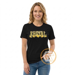 GREEK TREASURES T-shirt pour femme bleu roi 1922, col rond uni, coupe classique, manches courtes décontractées, 100 % coton jersey, été, séchage rapide - Product Image 3
