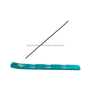 Plateau attrape-cendres en bois de frêne de qualité supérieure avec support pour bâtonnets d'encens au design inspiré du paon, pour l'aromathérapie, la méditation et la décoration - Product Image 2