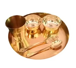 Juego de Vajilla de Latón de Calidad Hotelera, Vajilla Tradicional India al por Mayor, Plato, Tazón, Cuchara, Taza, Vajilla para Restaurante - Product Image 2