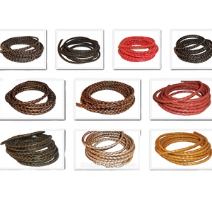 Haute cordons en cuir véritable multi-usage artisanat différentes tailles tressé bord résultats usine directe pour sacs bijoux haute naturel - Product Image 2