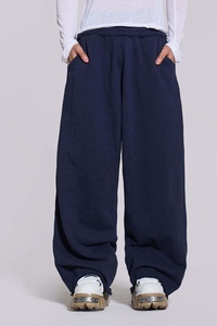 Pantalon de survêtement ample à jambes larges en coton French Terry, coupe décontractée avec cordon de serrage, poches tricotées, style décontracté, OEM, pantalon de jogging oversize - Product Image 3