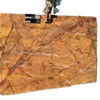 Dalles de marbre Rainforest Gold de grande taille pour comptoirs, haute résistance, design moderne, poli