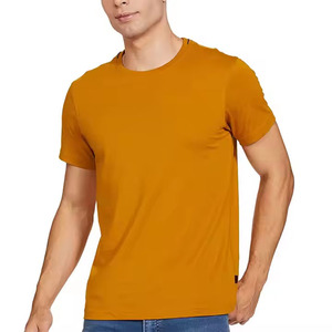 T-shirts à manches courtes en coton 100% pour garçons, coupe classique, unisexe, taille 2XL, couleur moutarde, qualité supérieure, séchage rapide, respirant - Product Image 2
