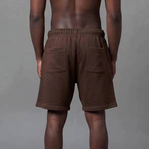 Casual Elastic Waist Grey Melange Sweat Shorts for Men <b>Fleece</b> <b>Jogger</b> Pants - Product Image 5