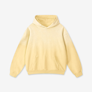 Sudadera con capucha unisex extragrande de punto con efecto degradado, estilo casual, con bolsillo y mangas regulares, para otoño, venta al por mayor - Product Image 4